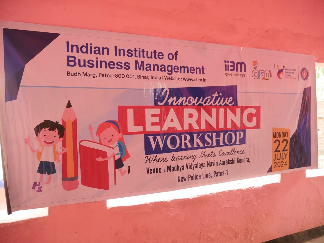 Innovative Learning Workshop by IIBM Patna Promotes Education and Equity